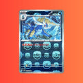 Pokémon trading card on a gradient orange and red background